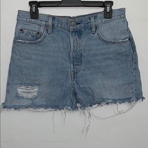 Levi's Premium Big E 501 High Rise Cut Off Shorts
